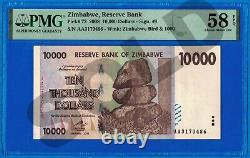 10000 Dollars Zimbabwe AA 2008 P72 PMG 63 Choice Uncirculated Certified Genuine
