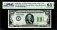 $100 1934 Federal Reserve Note New York Light Green Seal Pmg 63 Epq Choice Unc