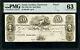 1820-1850's South Carolina Charleston State Bank $20 Pmg Choice 63 -proof Rare