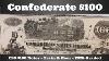 1862 1863 Confederate States 100 Bill Train Note Hoer Note Pmg Graded T 39 T 41