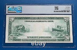 1914 $20 New York Federal Reserve Note PMG 58 Choice About Uncirculted FR# 971A
