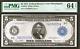 1914 $5 Philadelphia Federal Reserve Note Choice Uncirculated Pmg 64 Epq