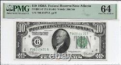 1928A $10 ATLANTA FRN. PMG Choice Uncirculated 64 Banknote