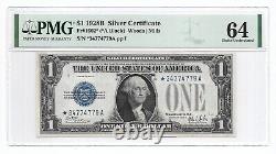 1928B $1 STAR? SILVER CERTIFICATE. PMG Choice Uncirculated 64 BANKNOTE