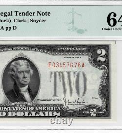 1928G $2 Legal Tender Note-Red seal-fr. 1508-PMG Choice UNC 64 EPQ