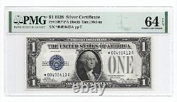 1928 $1 STAR? SILVER CERTIFICATE. PMG Choice Uncirculated 64 EPQ BANKNOTE