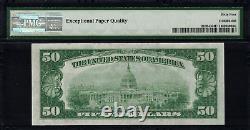 1928 $50 Federal Reserve Note Chicago FR. 2100-G Graded PMG 64 EPQ Numeric #7