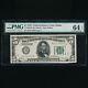 1928 $5 Federal Reserve Note Dallas 287 Pmg 64 Choice Unc Free S/h