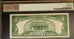 1928a $5 Pmg58 Choice About Unc Us Legal Tender Note Woods/mills Red Seal