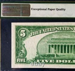 1928a $5 Pmg63 Epq Choice Uncirculated Us Legal Tender Note Woods/mills Red Seal