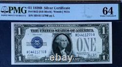 1928b $1 Silver Certificate Pmg64 Choice Uncirculated 3886