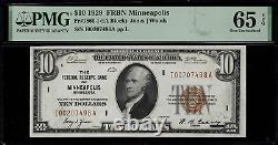 1929 $10 Federal Reserve Bank Note Minneapolis FR. 1860-I PMG 65 EPQ