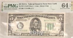 1934A $5 FRN New York PMG 64 EPQ CHOICE UNCIRCULATED (553)