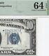 1934 $10 Star? Silver Certificate. Pmg Choice Uncirculated 64 Epq Banknote