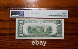 1934 $20 Federal Reserve Note Light Green? PMG 64 EPQ Boston