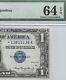 1935 Plain $1 Star? Silver Certificate. Pmg Choice Uncirculated 64 Epq