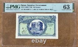 1940 EGYPT 10 Piastres p-167b PMG 63 choice uncirculated