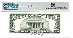 1950 $5 Federal Reserve Note Cleveland Wide II PMG Gem Unc 66EPQ #D40908392A