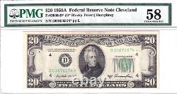 1950-A $20 FRN Cleveland STAR PMG Choice About Uncirculated 58 #D01676574