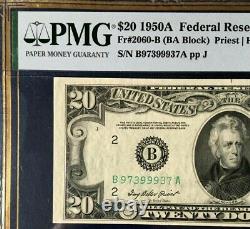 1950a $20 Federal Reserve Note New York Pmg64 Epq Choice Uncirculated 8990