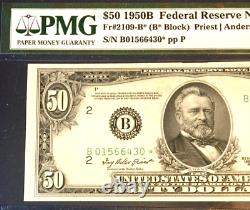 1950b $50 Pmg45 Frn Epq Choice Extremely Fine, Star Note, New York 9329