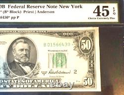 1950b $50 Pmg45 Frn Epq Choice Extremely Fine, Star Note, New York 9329