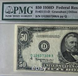 1950d $50 Federal Reserve Note Cleveland Pmg63 Choice Uncirculated 9159