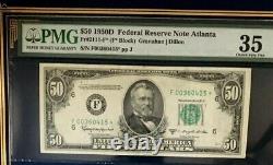 1950d $50 Federal Reserve Star Note Atlanta Pmg35 Choice Very Fine 3899