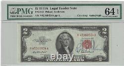 1953-A $2 Autograph Note. PMG Choice Uncirculated 64 EPQ