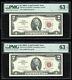 1963 A $2 Red Seal U. S. Note Fr. 1514 Choice Uncirculated Pmg 63 Epq Consecutive