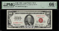 1966 $100 Legal Tender FR-1550 Red Seal PMG 66 EPQ Gem Uncirculated