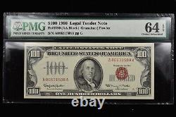 1966 $100 United States Note? Pmg 64-epq? Usn Legal Tender Fr 1550? Trusted