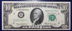 1969B $10 Federal Reserve Note Fr-2020-B New York PMG64 Choice UNC EPQ