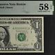 1974 $1 Federal Reserve Note Boston Pmg 58epq Birthday Low Serial Number 0000901