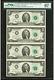 1976 $2 Federal Reservestarnote-uncut Sheet Of 4-pmg 67 Epq-finest Graded