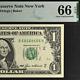 1985 $1 Federal Reserve Note Pmg 65epq Near Solid Serial Number 66668666
