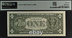 1985 $1 Federal Reserve Note PMG 65EPQ near solid serial number 66668666