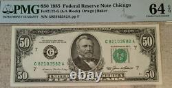 1985 $50 Federal Reserve Note Chicago Pmg64 Epq Choice Uncirculated 9208