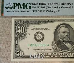 1985 $50 Federal Reserve Note Chicago Pmg64 Epq Choice Uncirculated 9208