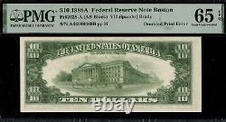 1988a $10 Frn Doubled 1st Print Pmg #65epq