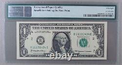 1999 $1 FRN Insufficient Inking Error PMG Choice About Uncirculated 58 EPQ