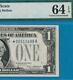 $1.00 1928 Star Funny Back Blue Seal Silver Certificate Pmg Choice New 64epq