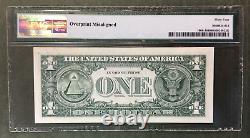 $1 1974 Federal Reserve Note? OVERPRINT MISALIGNMENT ERROR PMG 64 Certified
