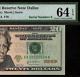 2004 $20 Federal Reserve Note Pmg 64epq Rare Single Digit Serial Number 8
