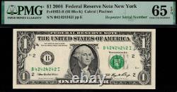 2006 $1 Federal Reserve Note PMG 65EPQ birthday fancy super repeater 42424242