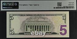 2006 $5 Federal Reserve Note PMG 68EPQ Top Pop Fancy Serial Number 33444404