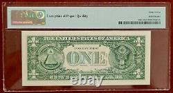 2017 $1 Bill Note 67 Epq Pmg Fancy Serial Number Broken Ladder 0-7