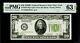 $20 1928b Federal Reserve Note New York Fr#2052-b Pmg 63 Epq Choice Uncirculated
