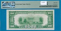$20. 1934 New York Lime Green Seal Federal Reserve Note Beautiful Pmg 64epq