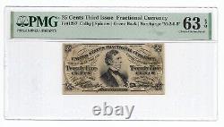 25 Cent 3rd Issue FRACTIONAL Currency. PMG Choice Uncirculated 63 EPQ. Fr# 1297